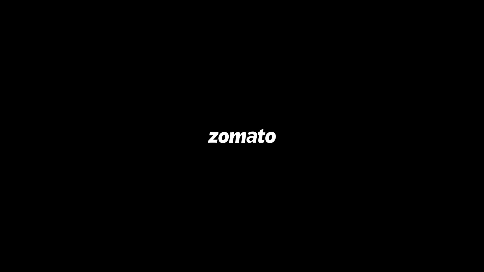 End slate: the zomato logo on black