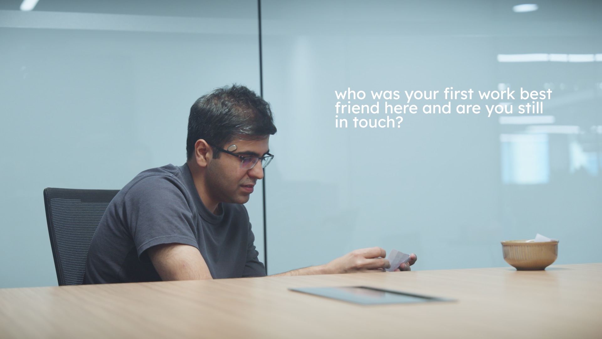 The third question, set beside him