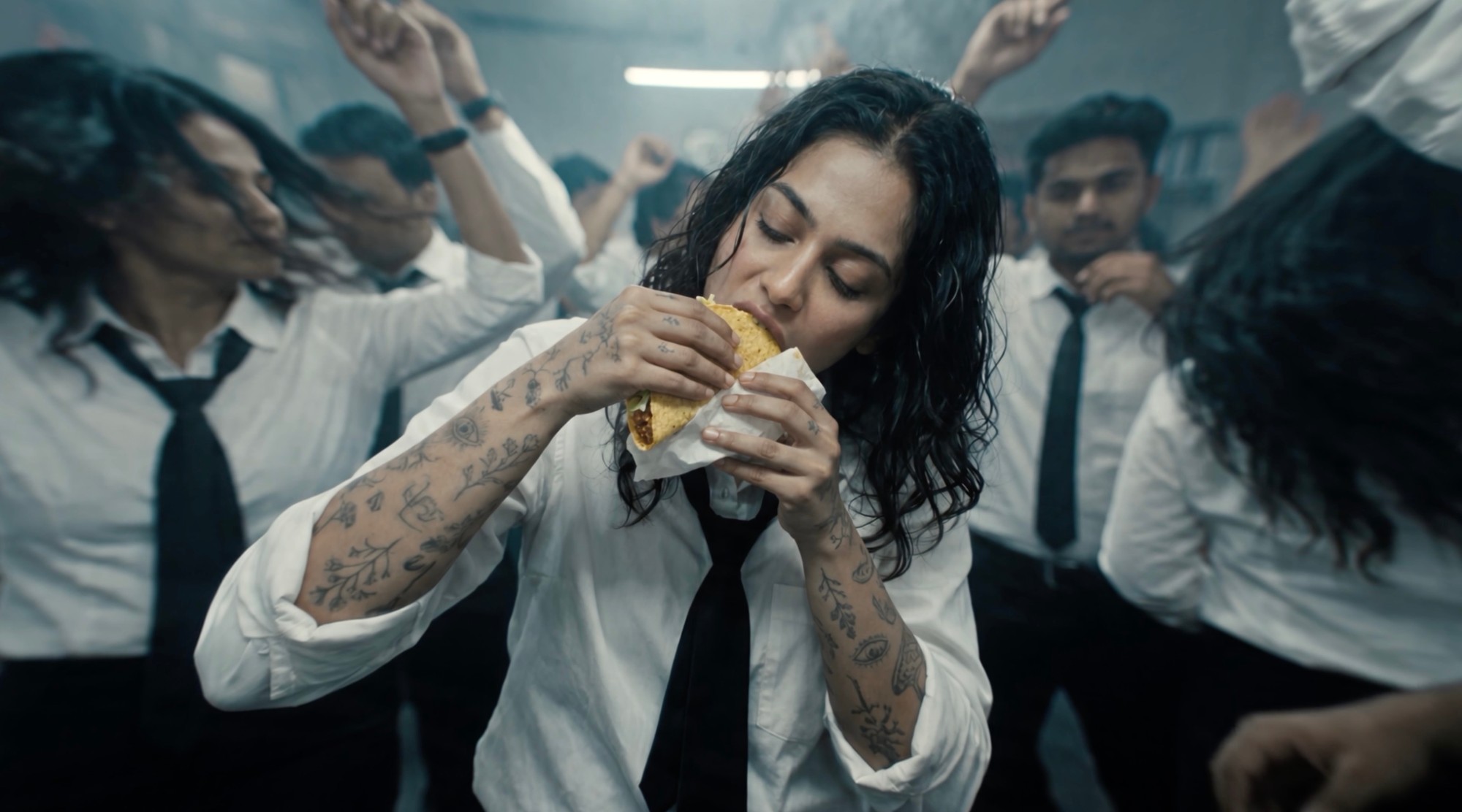 Tacos in the middle of the dance floor