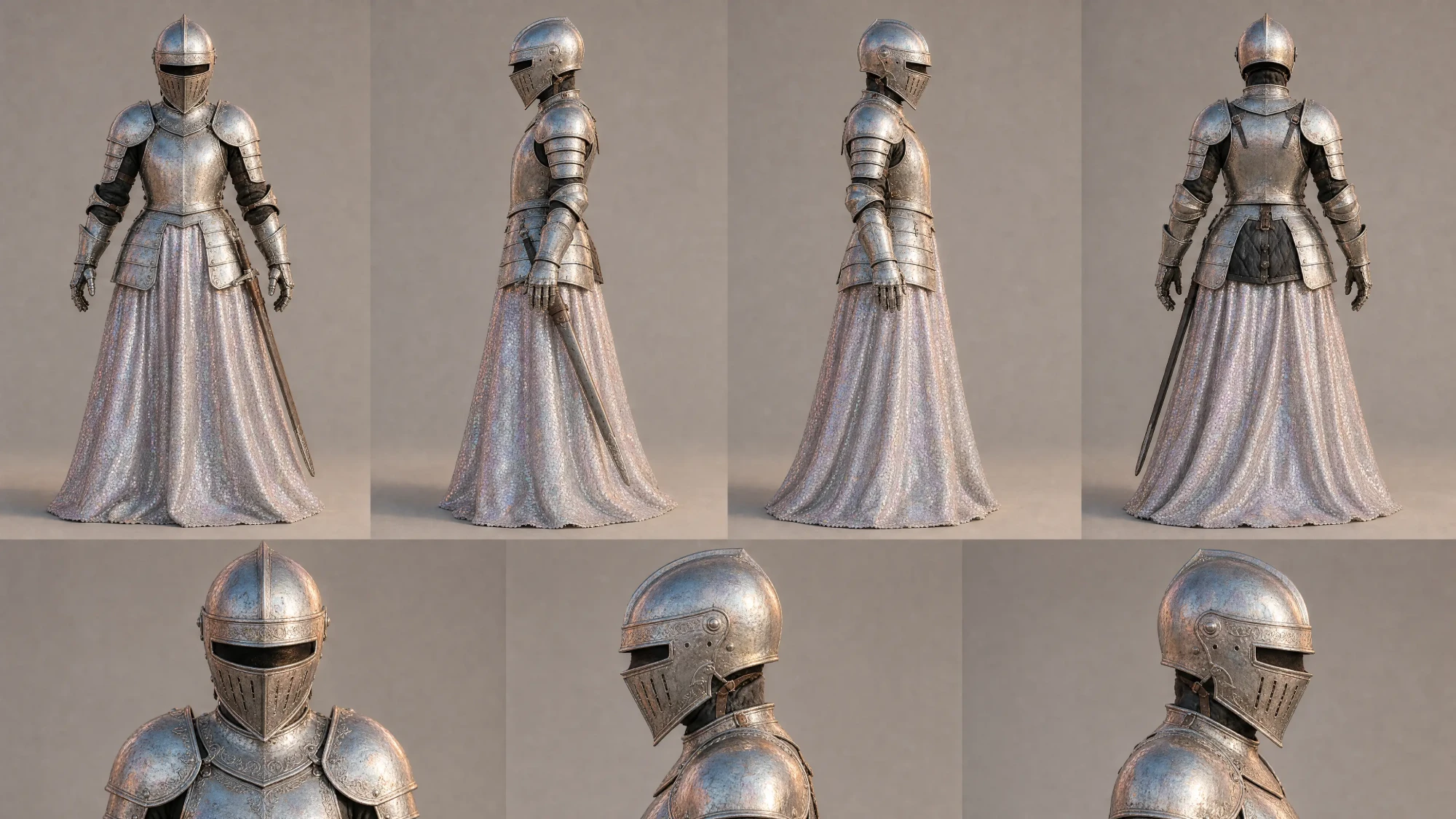 Sister · polished silver, character sheet