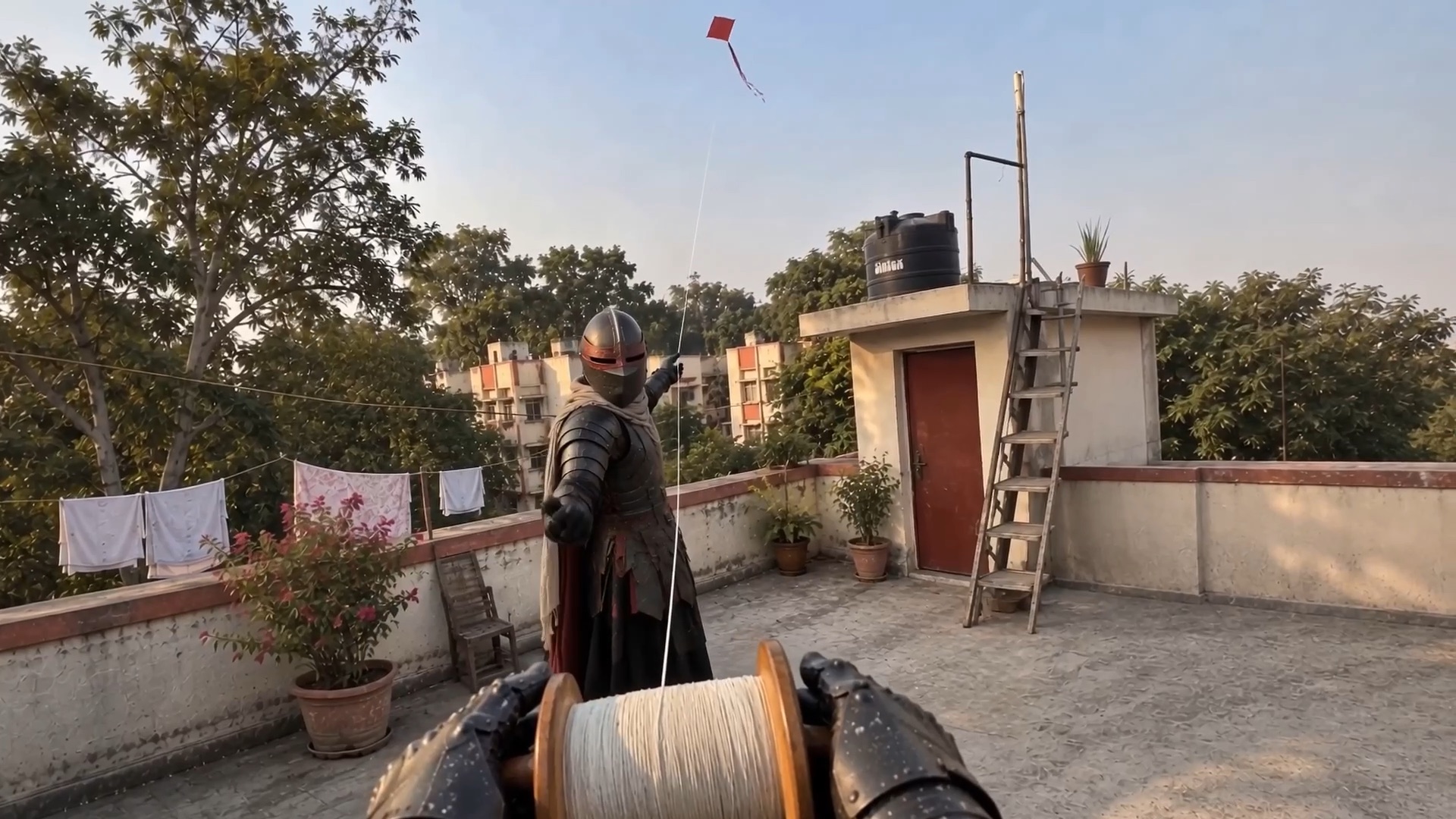 Episode A: flying a kite on the roof