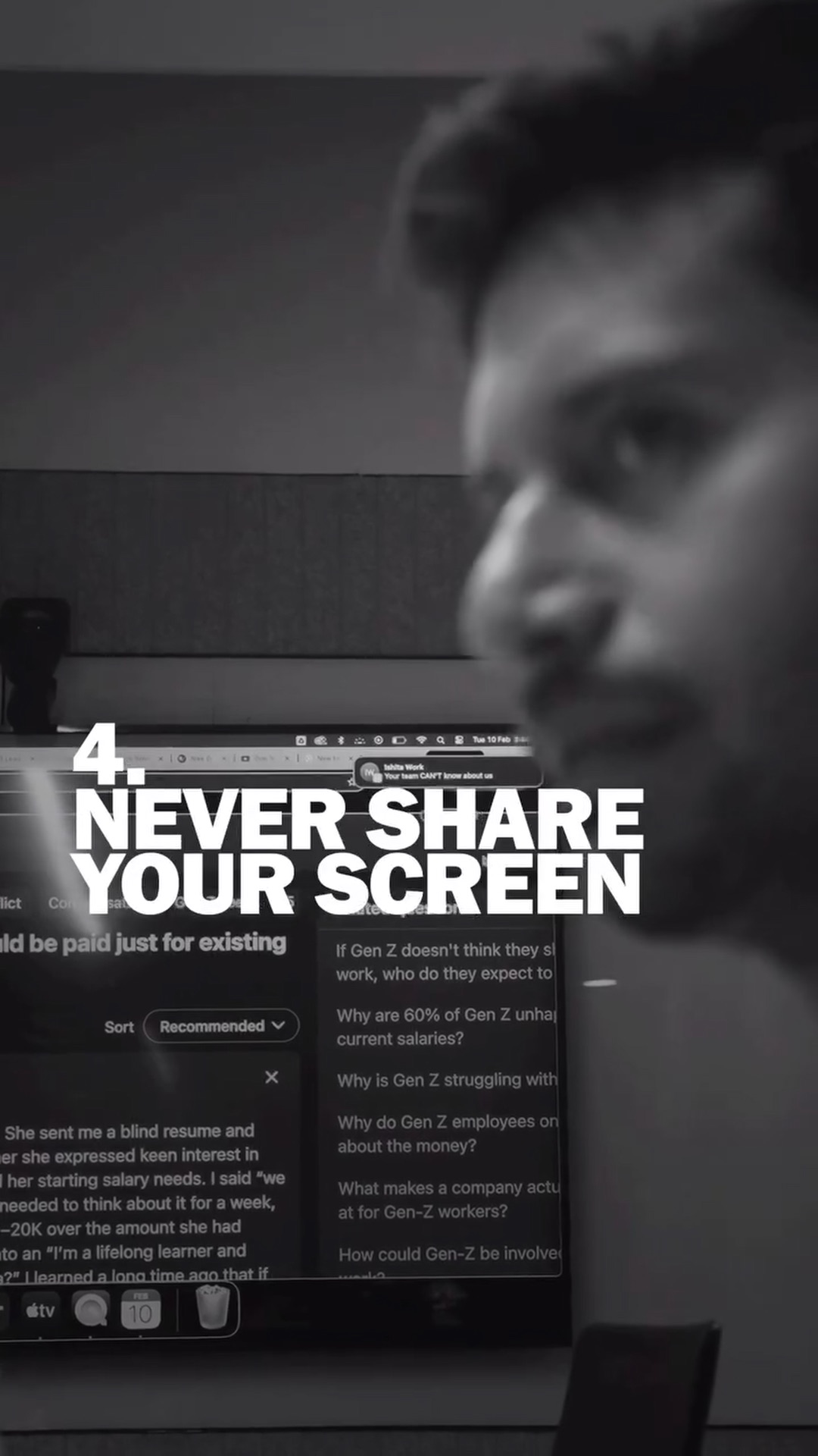 Chapter 4: Never share your screen